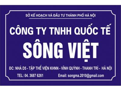 Bảng hiệu công ty Sông Việt  phá cách